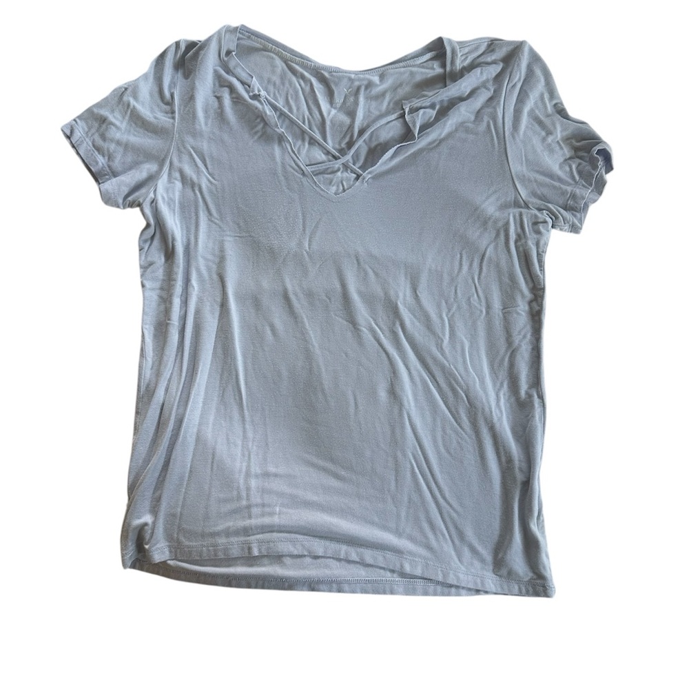 American Eagle Outfitters Light Blue Short Sleeve Tee
